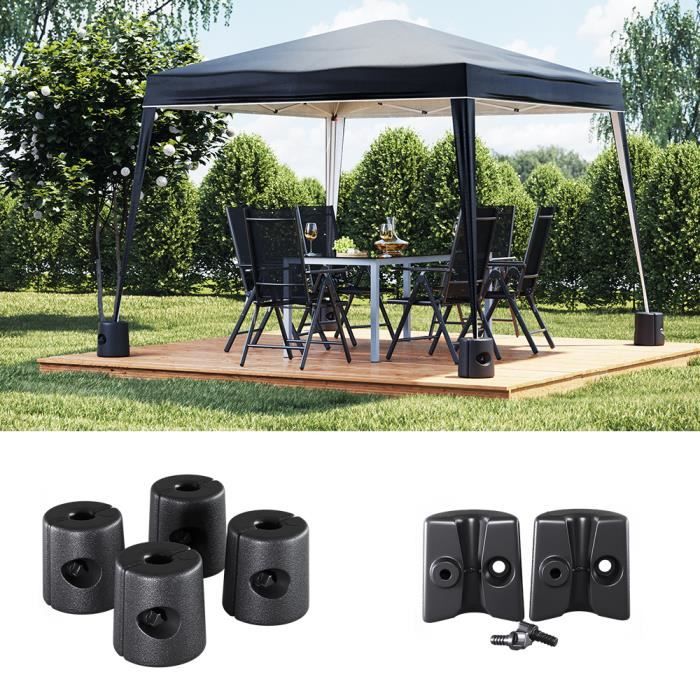 OK-Living Poids pour barnum Lestage pour pieds de barnum anthracite Tente de jardin