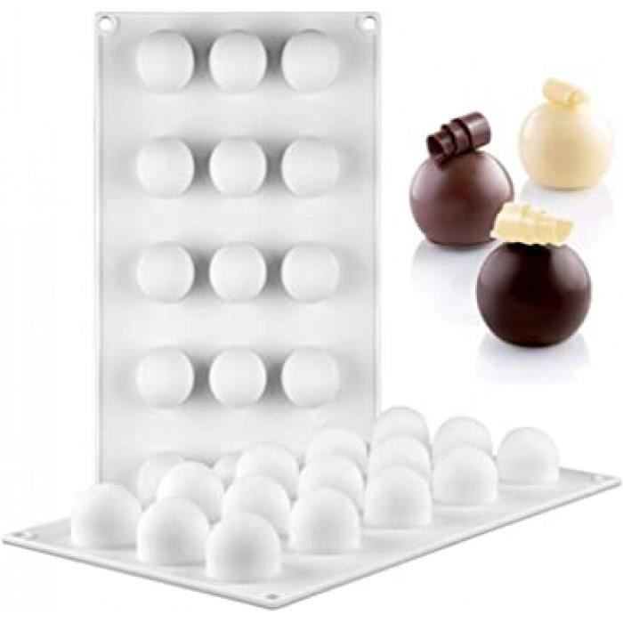 jayscherry forme de sphère moule en silicone antiadhésif - moule en silicone moules multi-cavités pour muffins, gâteau, savon, gelée