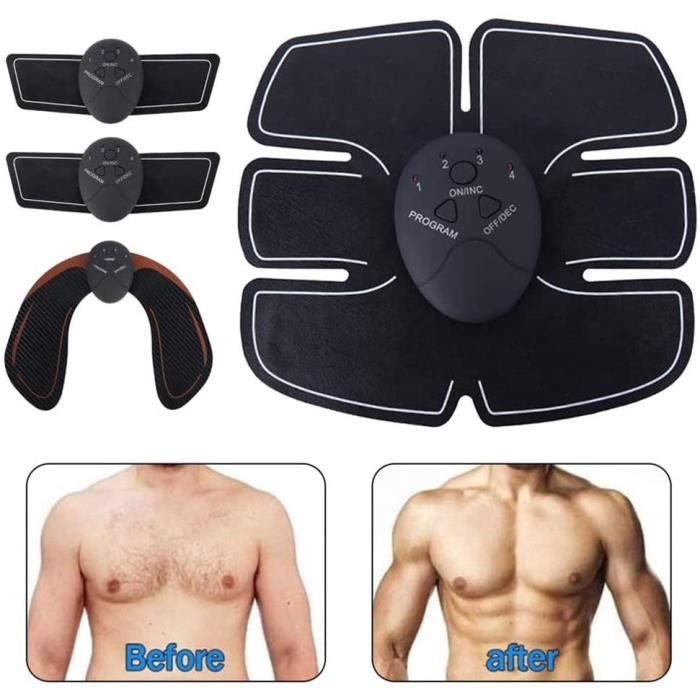 CEINTURE D'ELECTROSTIMULATION EMS ABS Stimulateur tonification Abdominale Ceinture Bras Hanche Muscle Abdominal Muscle Formateu52
