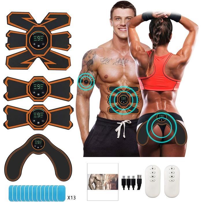 Electrostimulateur Musculaire- Hip Trainer EMS Ceinture Abdominale Electrostimulation ABS Stimulateur Musculaire Appareil