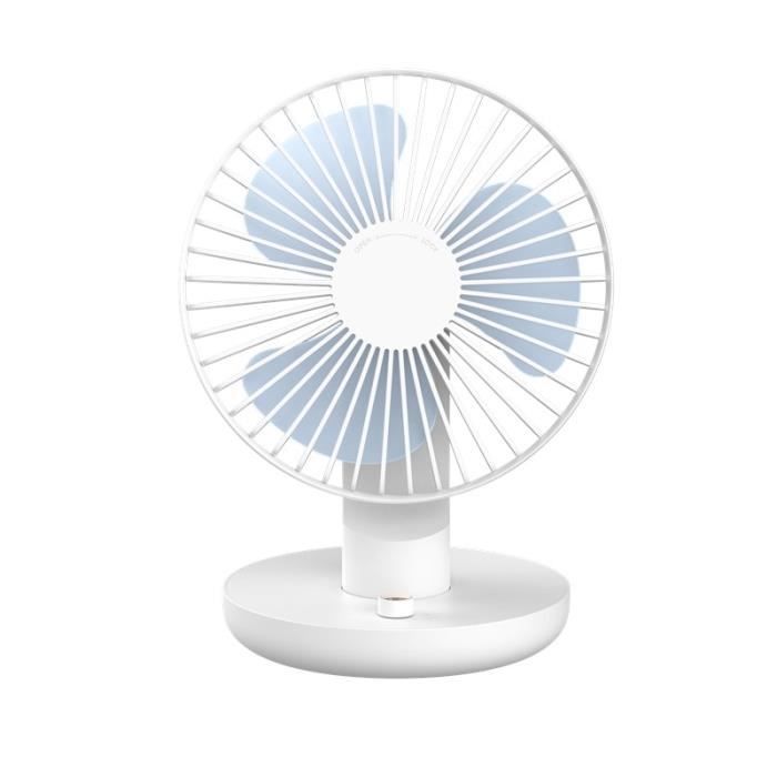 VENTILATEUR,Mini ventilateur de climatiseur Rotation de 120 degrés vent fort faible bruit vent élevé - Fresh blue and white