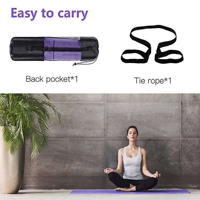 tapis de yoga Tapis antidérapant de remise en forme avec sac de transport extra épais Tapis de sport imperméable pour le yogat1