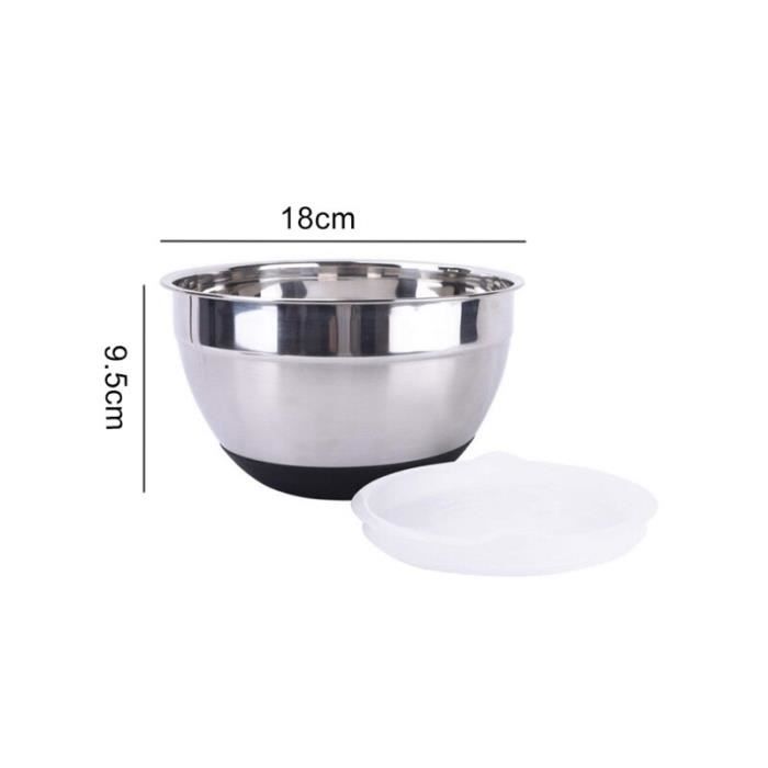 Machine à pâtes manuelle,Récipient de nourriture de fond de Silicone de bol de mélange d'ustensiles de cuisine de - Type S 18CM