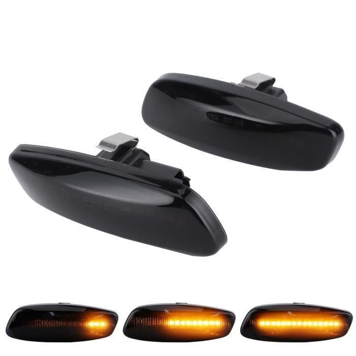 2 pièces feu de position latéral garde-boue LED clignotant adapté pour Peugeot 207 308 408 3008 5008 fumé auto clignotants