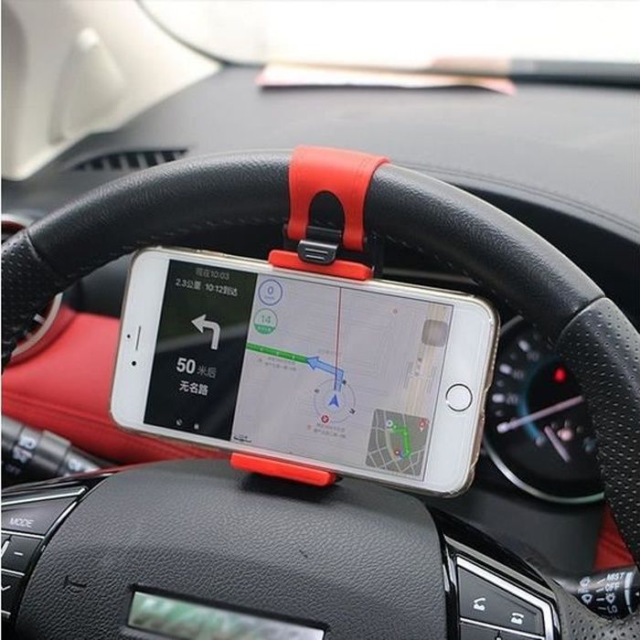 Support Universel pour Clip de Volant de Voiture pour iPhone 8 7 7Plus 6 6 s Samsung Xiaomi Huawei Téléphone Portable GPS