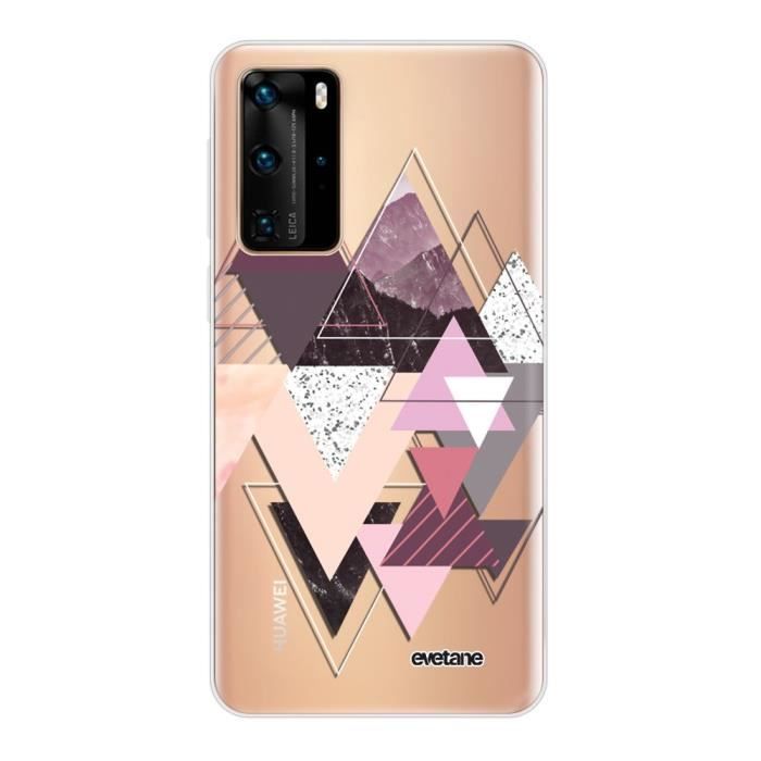 Coque Huawei P40 Lite 5G 360 intégrale transparente Triangles Design Ecriture Tendance Design Evetane