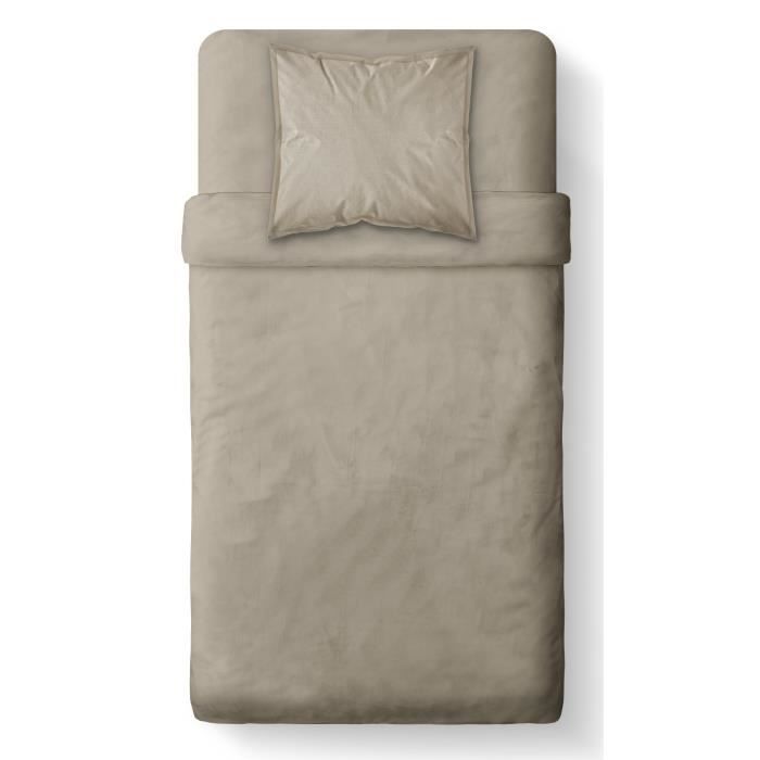 TODAY housse de couette 100% coton - 140x200 cm - Mastic