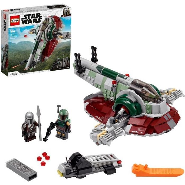 LEGO® 75312 Star Wars Le Vaisseau de Boba Fett, Set avec 2 Figurines, Jouet pour Enfants de 9 ans et plus