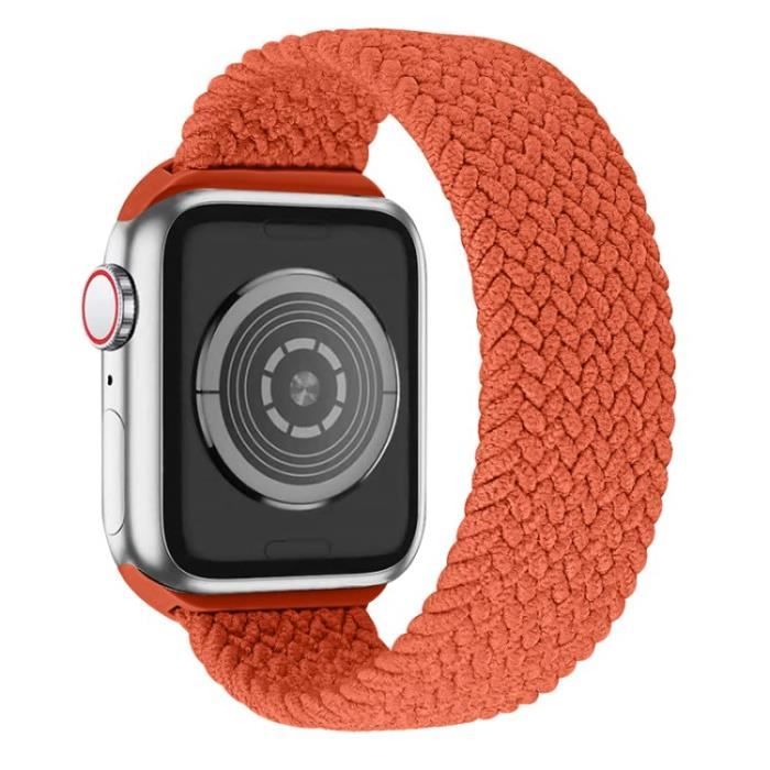 Bande Strap Sports Sangle Bande Sangle Pour Apple Watch Series 7 45Mm-6-5-4-Se 44Mm-3-2-1 42Mm - Rouge-Orange