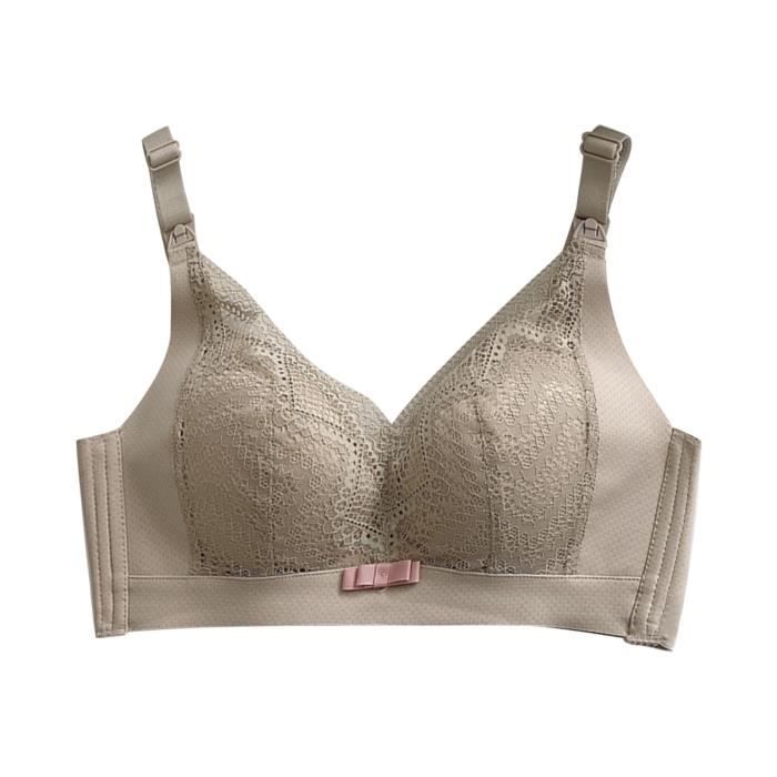 Soutien-gorge d'allaitement en dentelle sans anneau en acier pendant la grossesse Vert