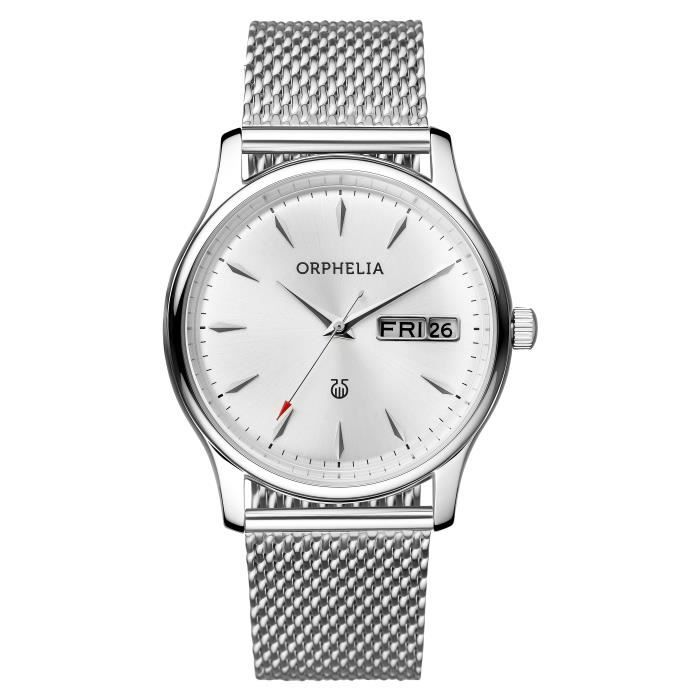 ORPHELIA - Montre Hommes - Quartz - Analogique - Bracelet en Acier inoxydable - Argent - 153-7712-88