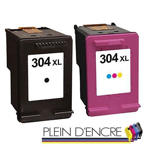 Pack 2 cartouches noire et couleur grande capacité pour imprimante HP ENVY 5010 5020 5030 5032 - PLEIN D'ENCRE