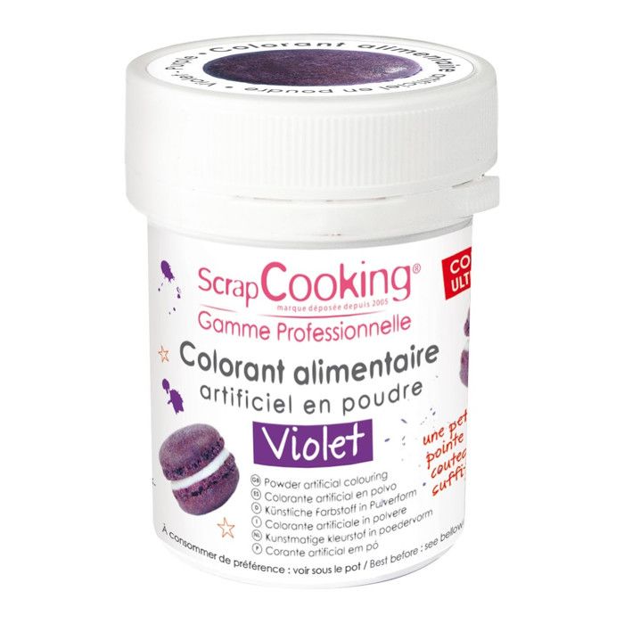 Colorant alimentaire (artificiel) - Violet - Scrapcooking