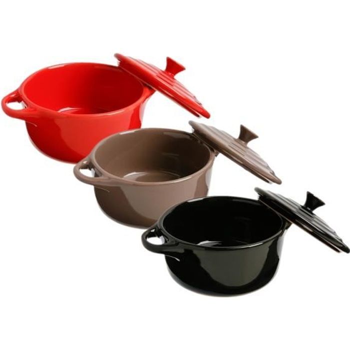 un bol en céramique pour les desserts de cuisson, vaisselle - Ø 10 cm Couleur: Rouge