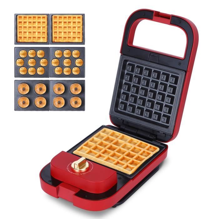 Taylor Swoden Vito - Gaufrier 3 en 1 : gaufres, beignets et Takoyaki. 0% BPA. 600W, plaques antiadhérantes amovibles.
