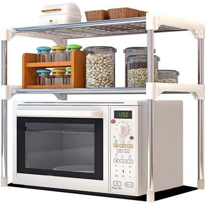 TEMPSA Etagères de cuisine meuble rangement cuisine support étagère micro ondes