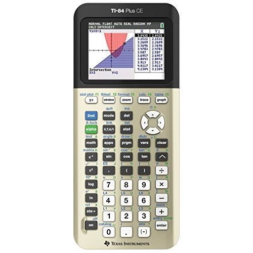 Texas Instruments TI84PLSCEGOLD TI-84 Plus CE Graphing Calculator Gold