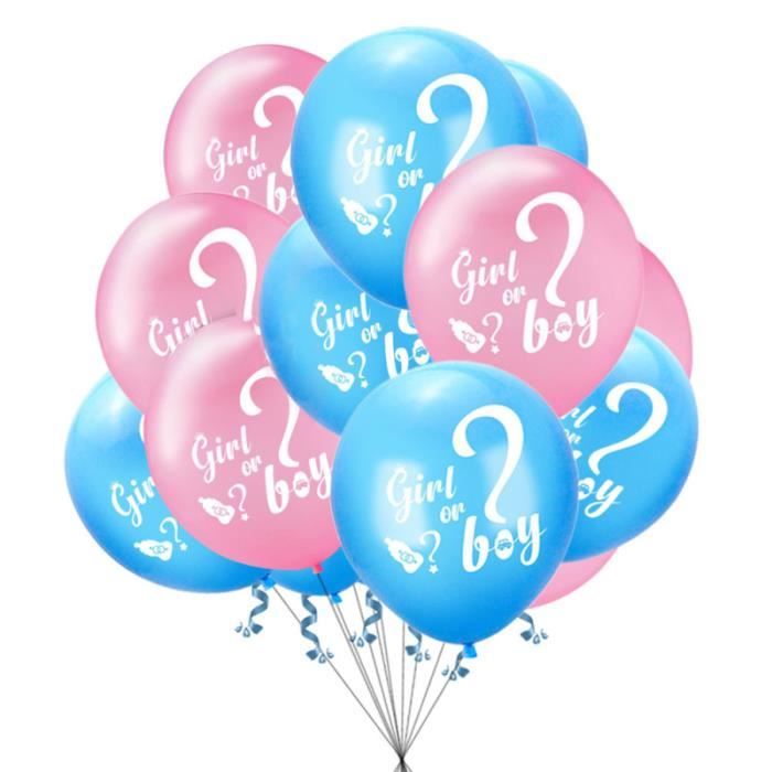 50pcs Gender Reveal Party Balloons Girl or Boy Latex Baby Shower Supplies (Random Pattern) SUPPORT A DECORER