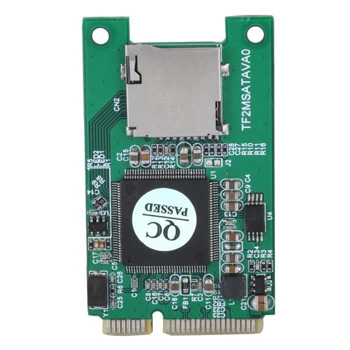 Adaptateur de carte Micro SD TF vers Mini PCI-E mSATA SSD Adapté pour ordinateur portable et ordinateur intégré, adapté pour