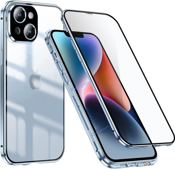 Coque IPhone Magnétique Transparente 360° Avec Protection Avant Et Arrière - Compatible MagSafe Pour IPhone 12 à 16