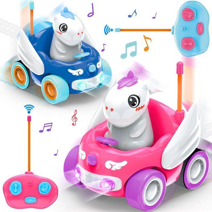 Voiture Télécommandée Licorne Pour Filles 3-12 Ans - Lumières Multicolores - Drift 2,4GHz - Cadeau Noël Anniversaire