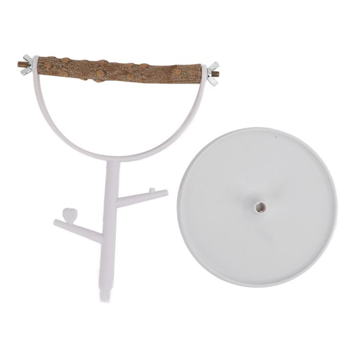 Support à oiseaux en bois naturel antidérapant portable pour perroquets entraînement jeu perchoir pour intérieur et extérieur