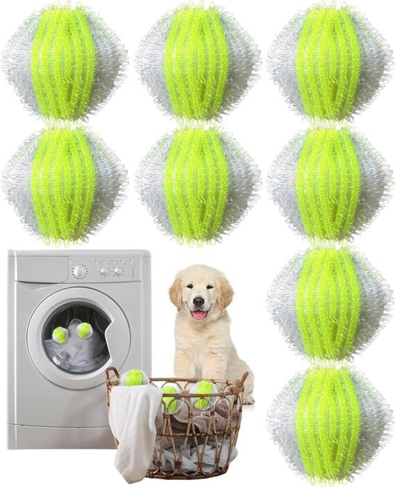 Boules Anti-poils Réutilisables Pour Lave-linge/sèche-linge - Attrape Poils Animaux, Peluches | Compatible Tous Modèles, Vert, Microfibre