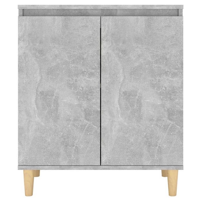 Promotion mai * Buffet bahut - Armoire de rangement - avec pieds en bois Gris béton EU4305806071
