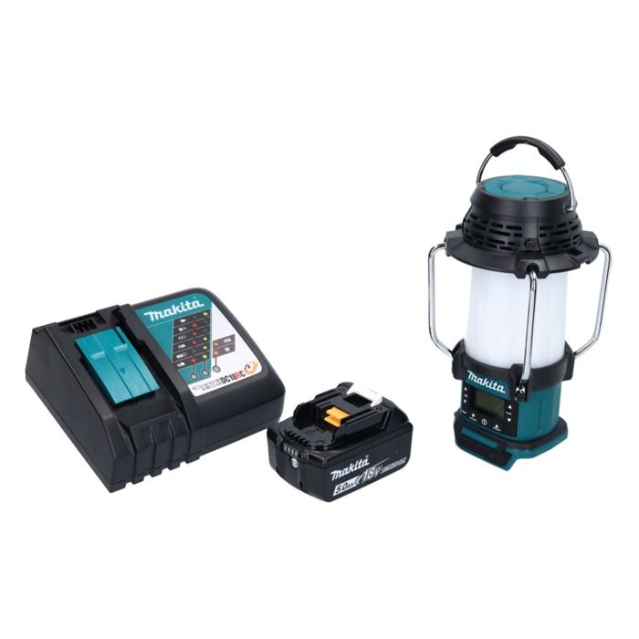 Makita DMR 055 RT1 Radio sans fil FM 360° 18 V + 1x Batterie 5 0Ah + Chargeur - vue 2