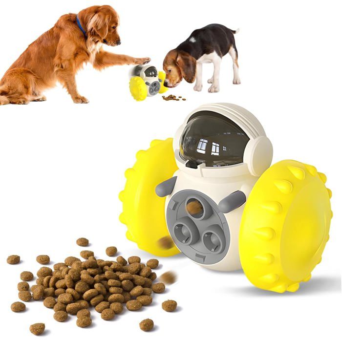 Jouet interactif pour Chien Jeu Intelligence Jouet Chien Occupation Balle Indestructible Distributeurs de Nourriture