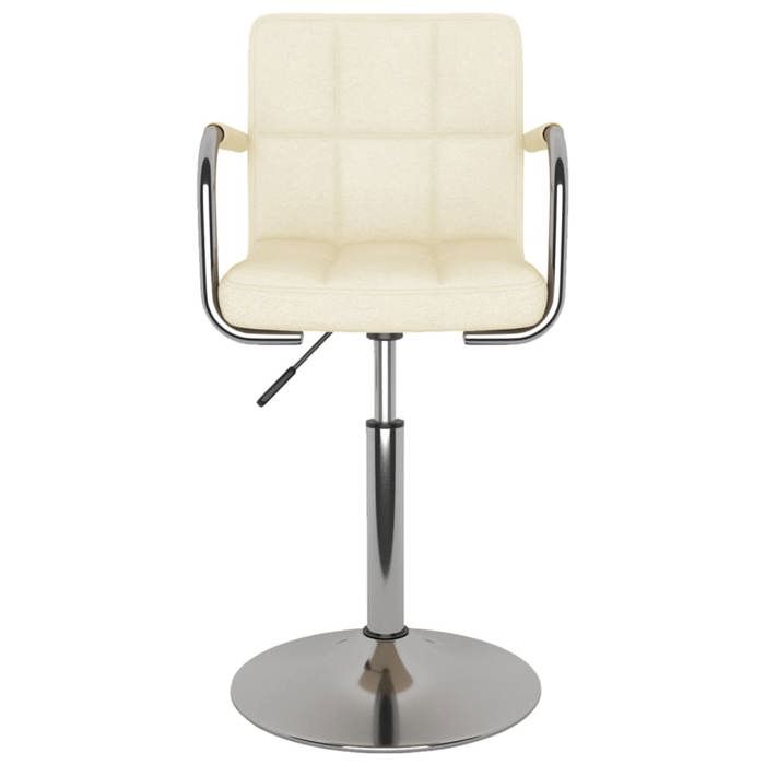 SALE 2026Chaises de Salon design simple Crème - Chaise de salle à manger Crème Tissu 48x47x(71-85 5)cm 7.65 Kg 351538