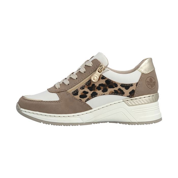 Rieker Basket Basse Cuir Rieker Alburi - Beige-Combi