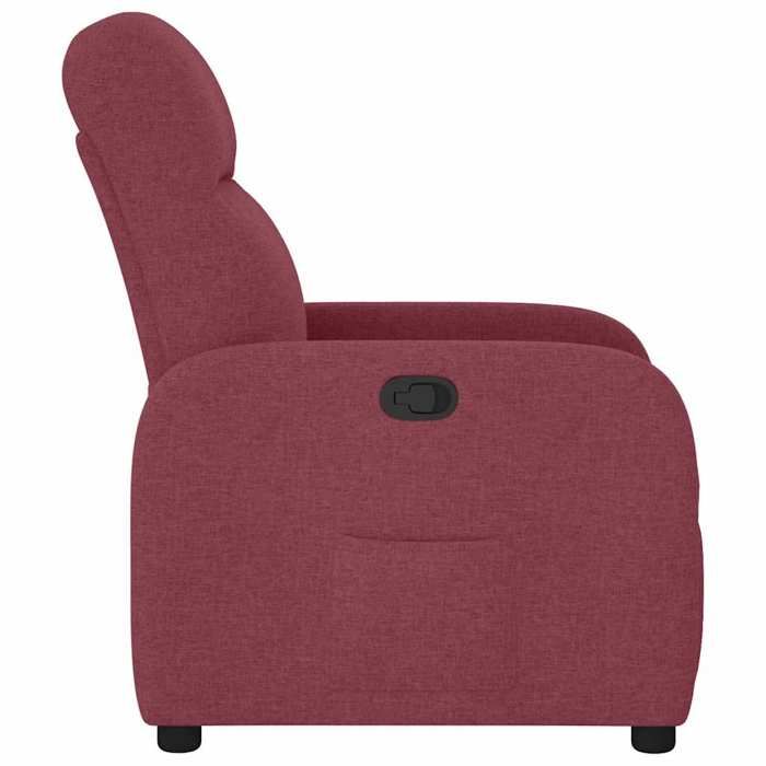 Fauteuil relax - Rouge - Fauteuil inclinable - maximale : 110 kg - Rouge bordeaux Tissu 66x88x95 cm F7583