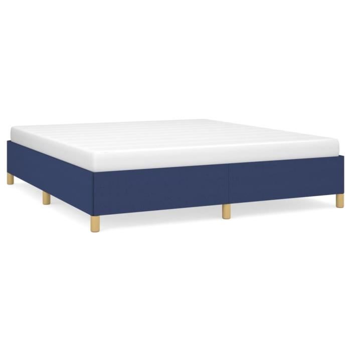 Sommier - AKOZON - 180x200 cm - Tissu 100% polyester - Pieds robustes - Lattes en contreplaqué