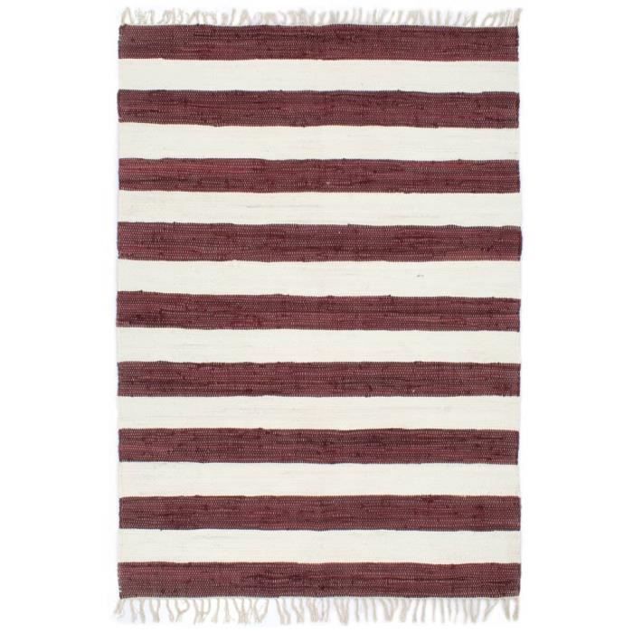 Tapis de Salon Pollar Chindi, Tisse à la Main en Matériau