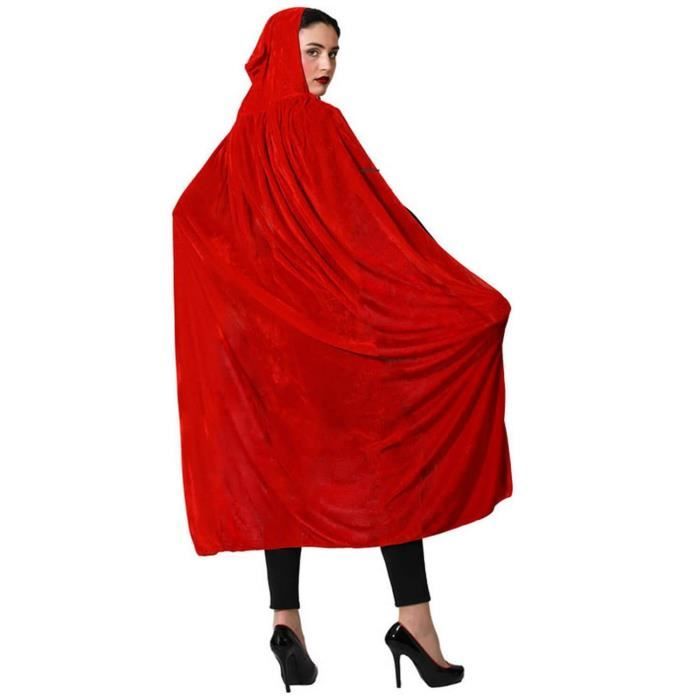 Cape à Capuche En Velours Médiévale – Unisexe Pour Cosplay, Halloween Et Soirées Gothiques
