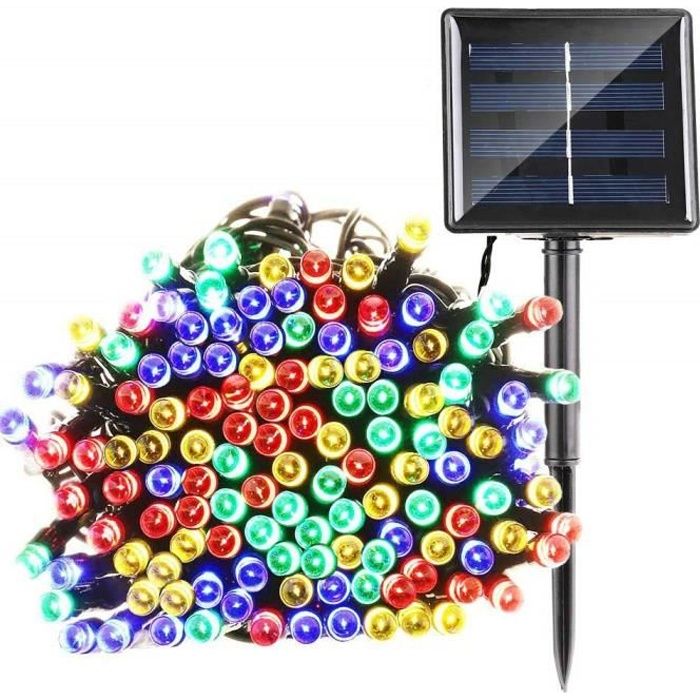 1pcs Guirlande Solaire Extérieure 20M 200 LED Guirlande Lumineuse Solaire Etanche 8 modes déclairage Lampe Décoratives pour