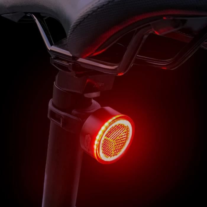 Feu Arriere Velo LED 120 lumens avec Modes Flash Permanent