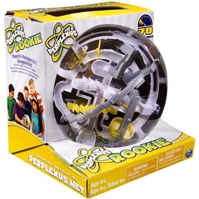 Cube Labyrinthe 3D Avec Bille Roulante - Casse-tête En ABS 6,9 Cm - Défi Double Pour Enfants Et Adultes, Jeux De Réflexion