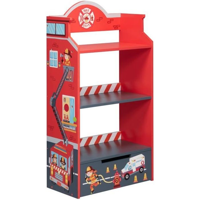 Meuble bibliothèque en bois enfant garçon avec 1 tiroir de rangement livre  jouet Fantasy Fields TD-12506A - Achat / Vente bibliothèque Bibliothèque  enfant - Cdiscount