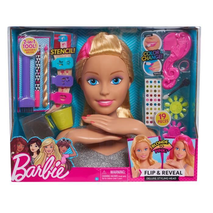 Barbie Flip Reveal Deluxe Styling Head Cdiscount Jeux Jouets