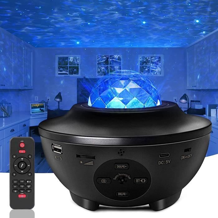 Projecteur Ciel étoilé Et Vagues Océan – 16 Couleurs, Télécommande, Effet Aurore Boréale, Pour Chambre Ambiance
