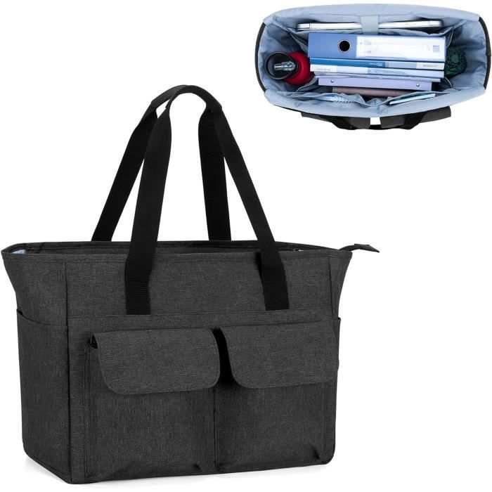 Sac Fourre-tout à Roulettes Pour Enseignant - Compartiment Ordinateur 17,3", 15 Poches, 5 Roues, Noir, Pliable Et Résistant