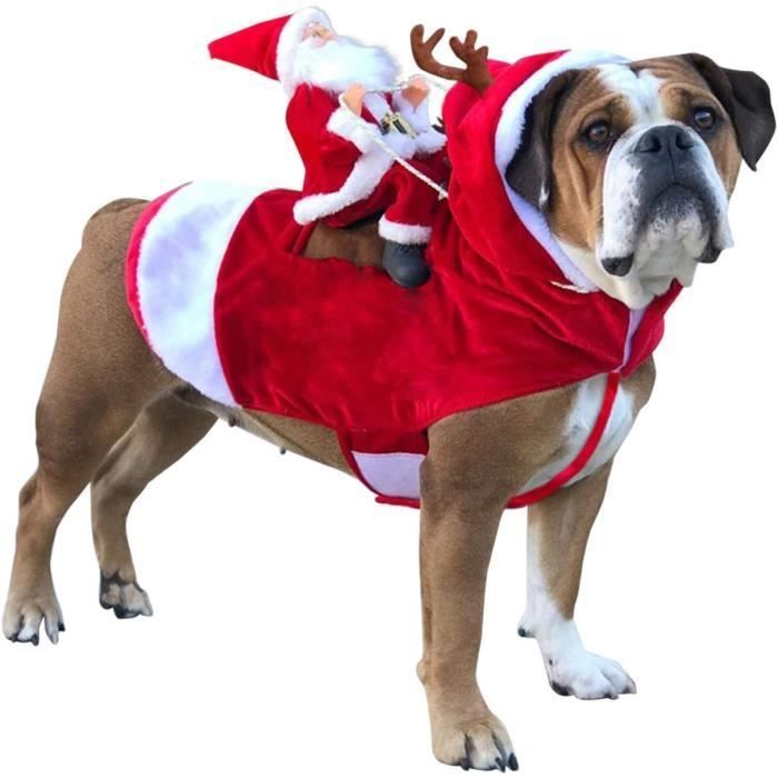 Meilleurs prix pour Noël Créatif Chien Costume Taille Ajustable Style Sleigh Christmas Déguisement Party Carnaval Celebration Performance (M, Rouge)