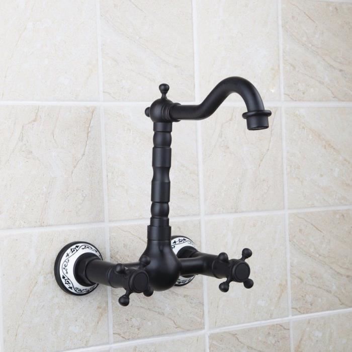 Mural Cuisine Salle De Bain Robinet Mitigeur Couleur Noire Achat