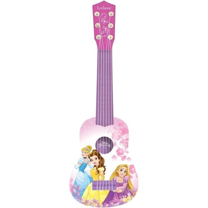 Lexibook Disney Princesse Ma première Guitare pour Enfant 6 Cordes en Nylon 53 cm Guide Inclus Dès 3 ans