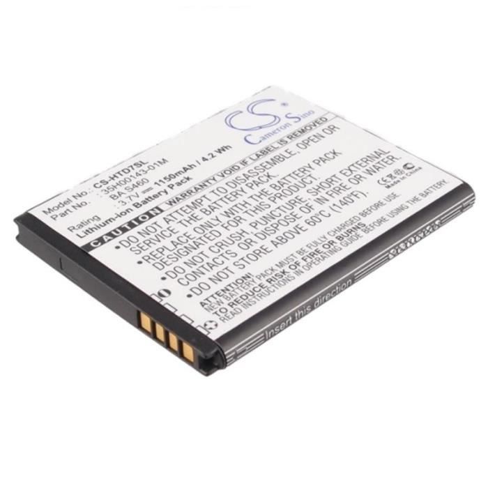 Batterie pour Telephone portable Htc Wildfire s smartphone type 35h00143-01m, 35h00154-01m, ba s460 3.7v - 1200mah