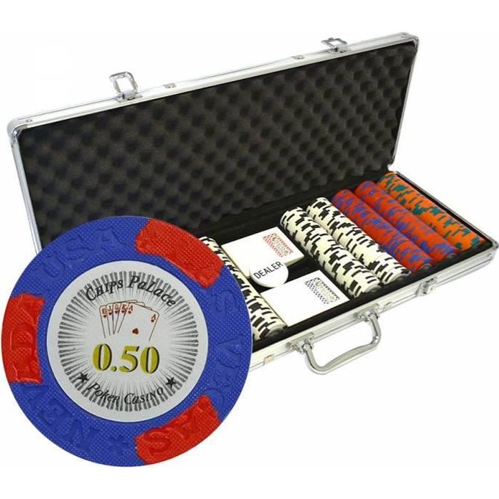 Mallette de 500 jetons de poker "LAS VEGAS" version CASH GAME en