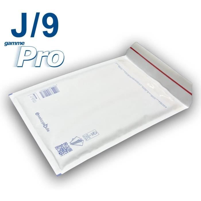 Enveloppes à Bulles PRO+ – Lot De 100, Format A/1 (90x165 Mm Intérieur), Papier Kraft Blanc, Bulles 10 Mm - 10