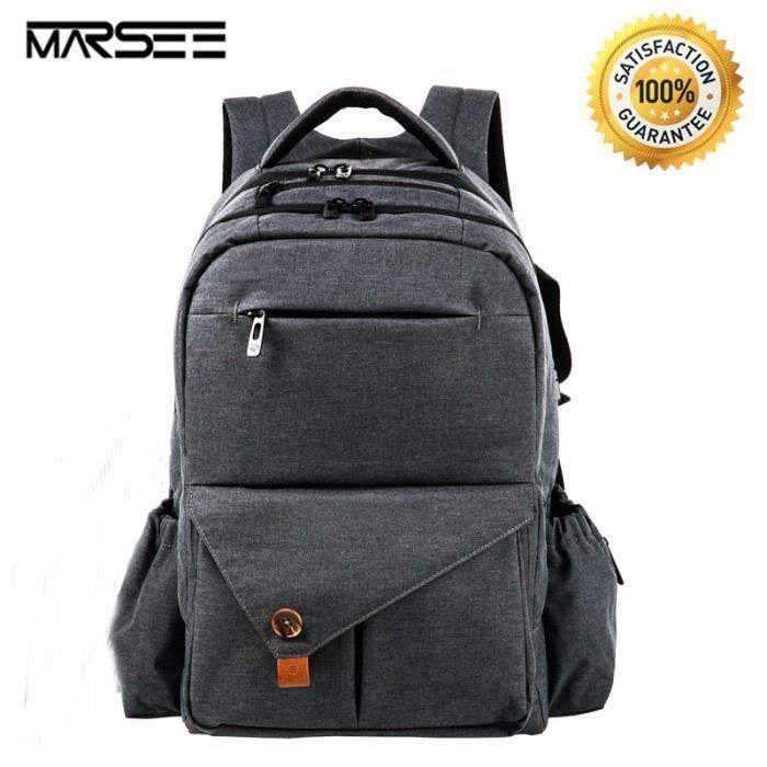 Sac A Dos De Voyage Pour Bebe Sac A Langer Grande Capacite Avec Sac A Langer Sangles Pour Poussette Poches Isolantes Noir Noir Achat Vente Sac A Langer 6224644587312 Cdiscount